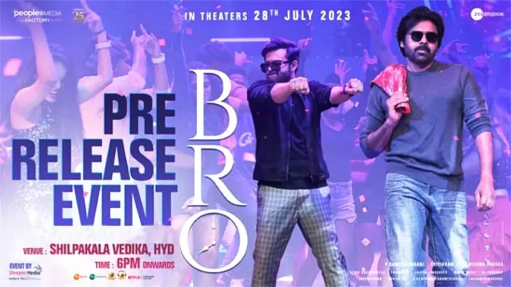 Bro Movie Pre-Release Event: Power Star Pawan Kalyan & Sai Dharam Tej will grace the Event